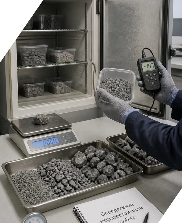 Определение морозостойкости щебня в Туле от 3559 р. | ЭкспертизаРоссия